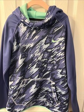 Nike Purple Camo Hoodie with Mint Accents